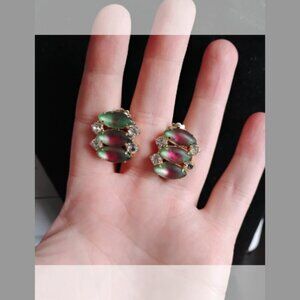 Unusual colored clip on earrings